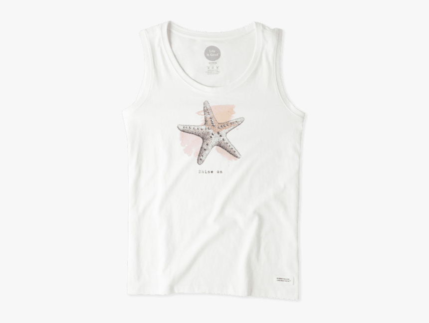 Women"s Engraved Shine On Starfish Sleeveless Crusher, HD Png Download, Free Download