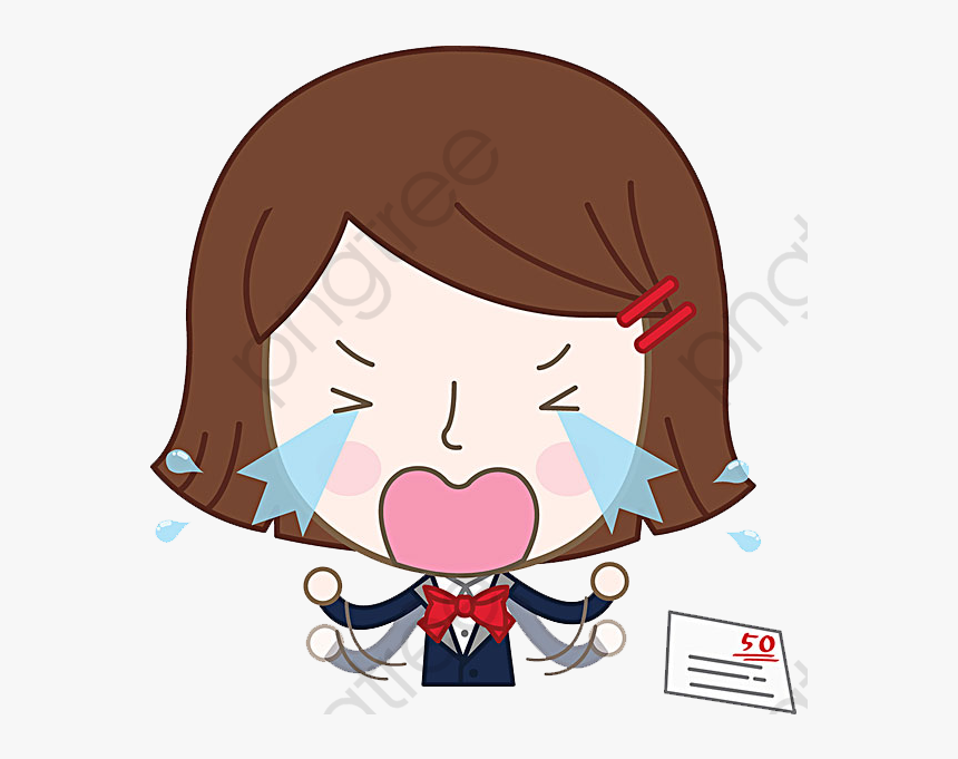 Crying Girl Png, Transparent Png, Free Download