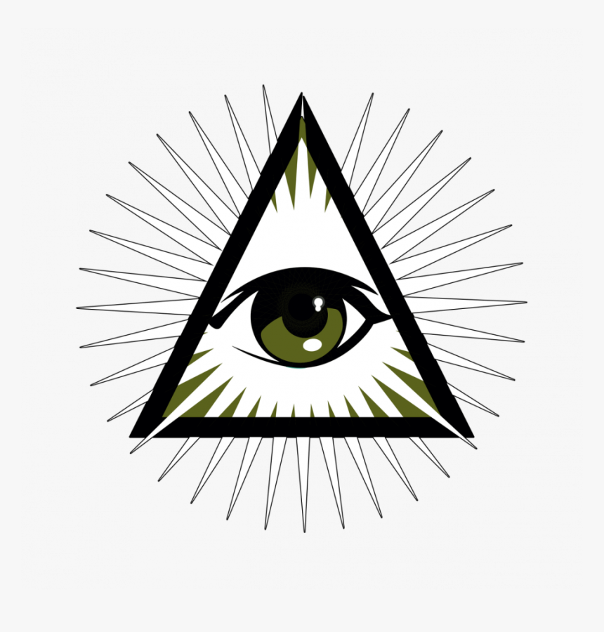Illuminati Pizza Drawing Simple All Seeing Eye Line, HD Png Download, Free Download
