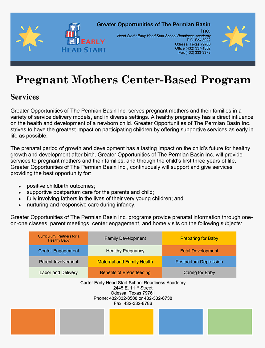Pregnant Mothers Center-based Program, HD Png Download, Free Download