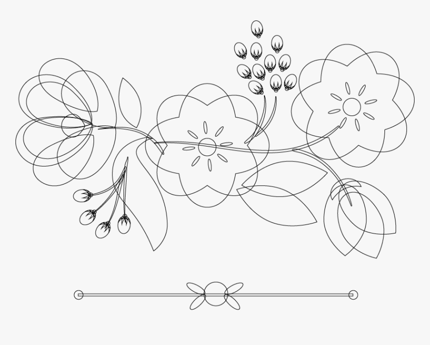 Flower Divider Png, Transparent Png, Free Download