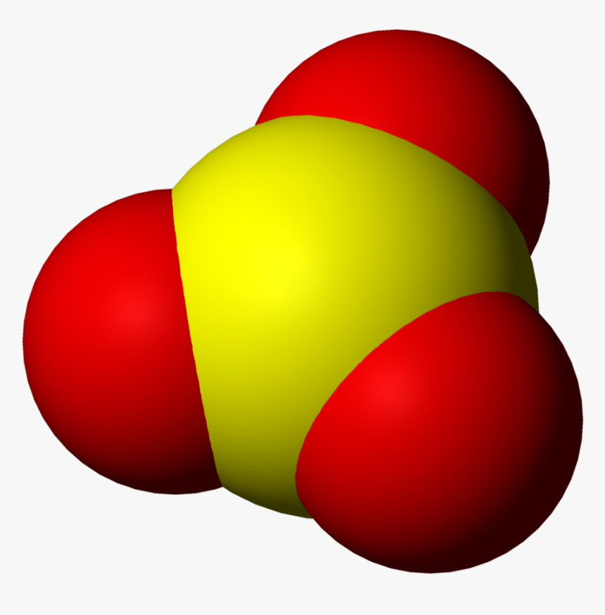 Space-filling Model Of Sulfur Trioxide, HD Png Download, Free Download