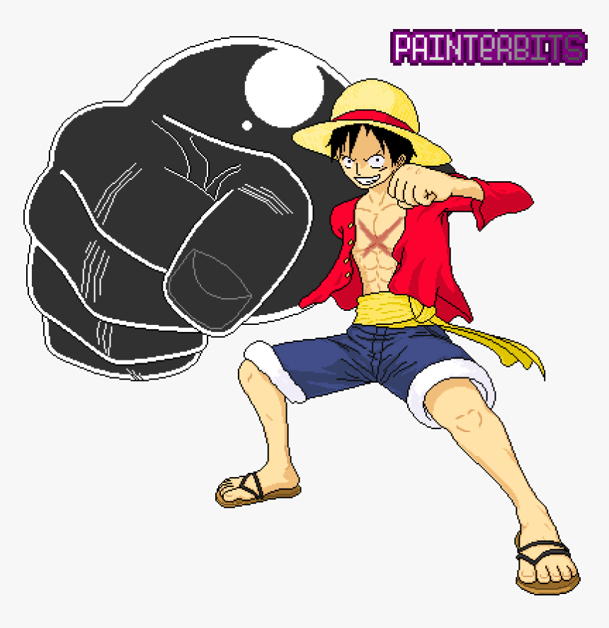 Monkey D Luffy 3d2y Pixelart Painterbits 68262, HD Png Download, Free Download