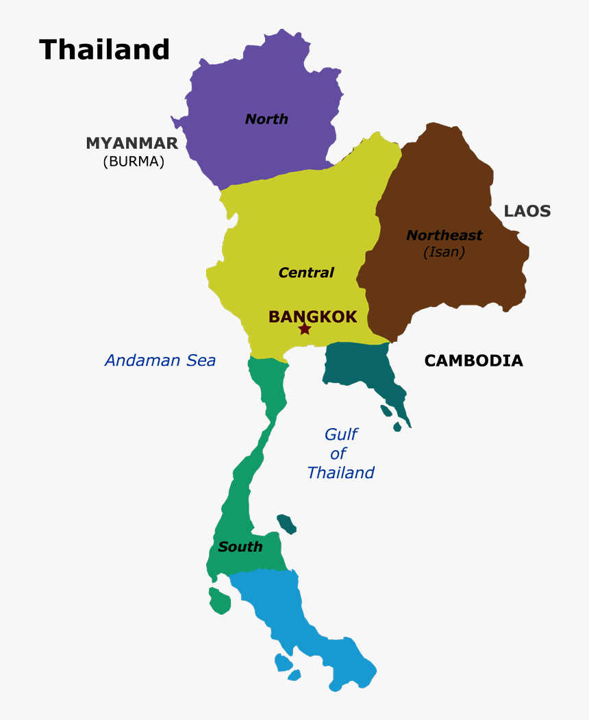 Thailand Map By Provinces, HD Png Download, Free Download