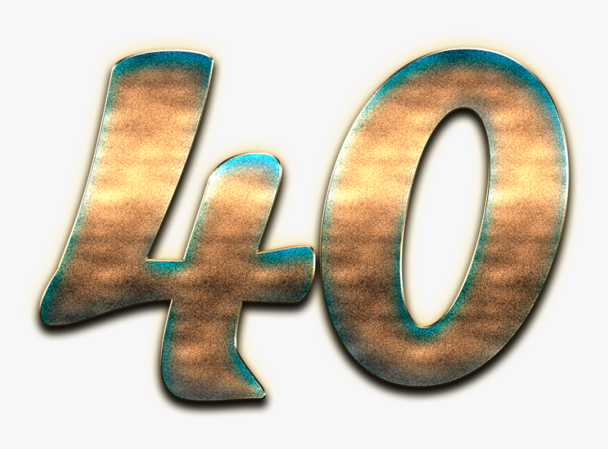 40 Number Wooden Png, Transparent Png, Free Download