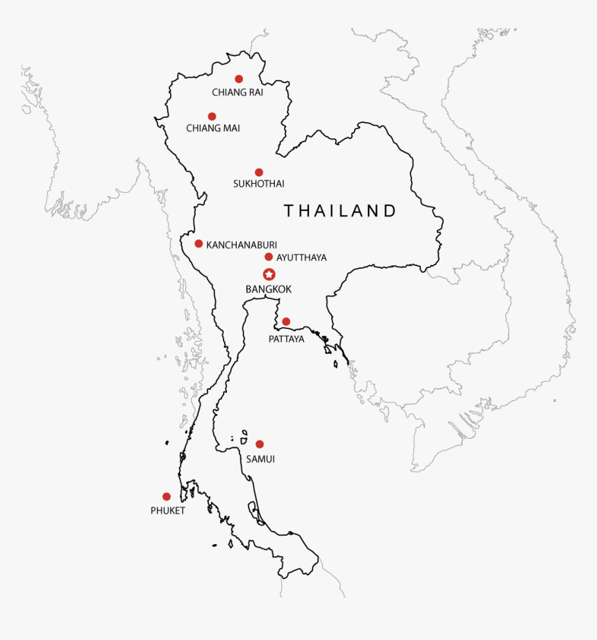 Thailand Map, HD Png Download, Free Download