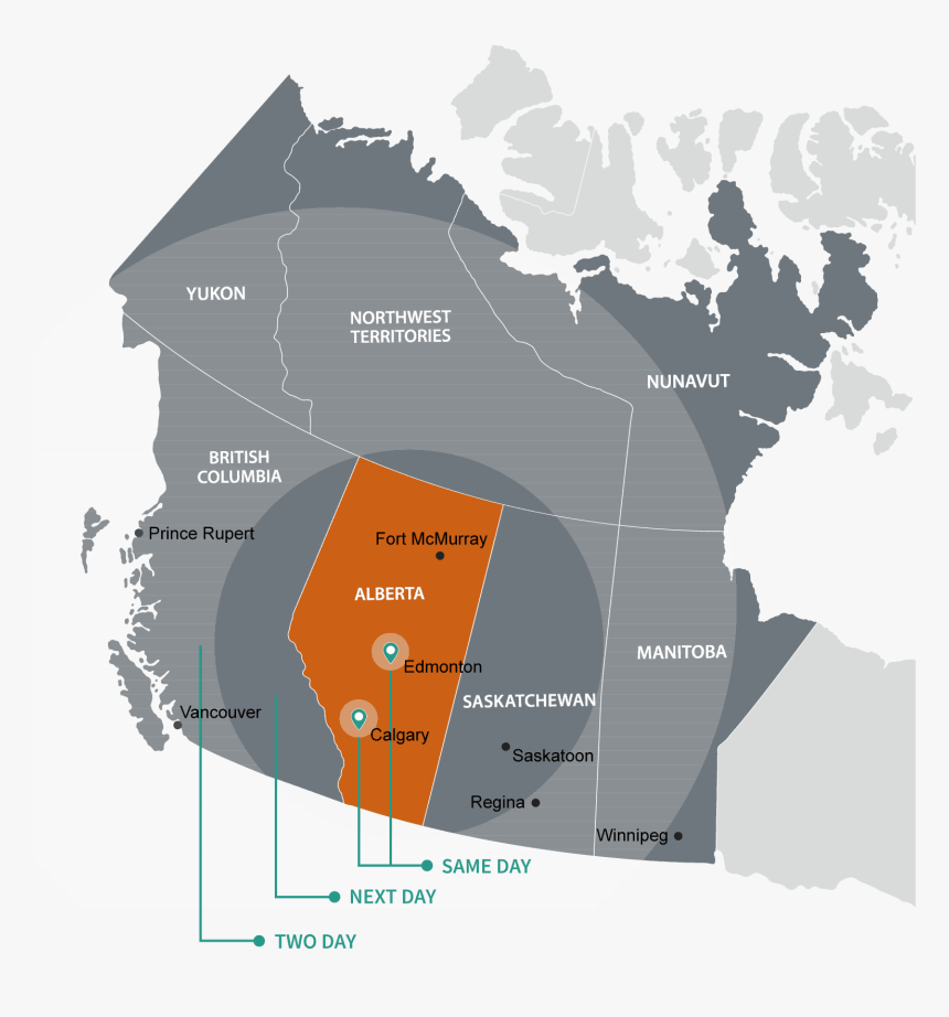 Map Of Western Canada, HD Png Download, Free Download