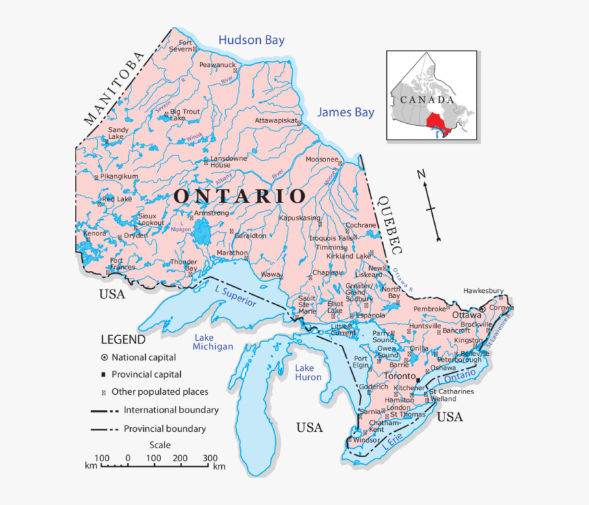 Ontario Canada Map, HD Png Download, Free Download
