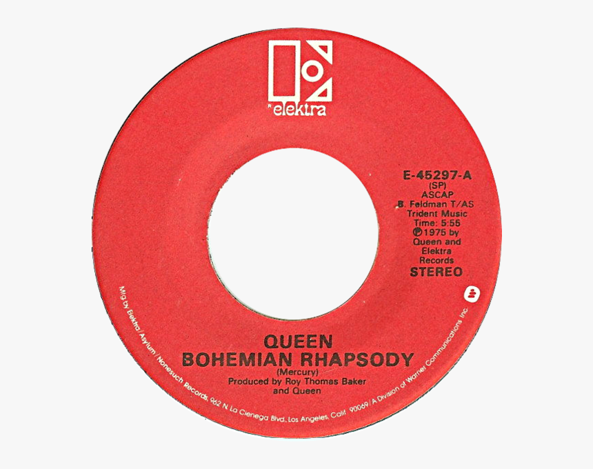 Bohemian Rhapsody By Queen Us Vinyl Red Label, HD Png Download, Free Download