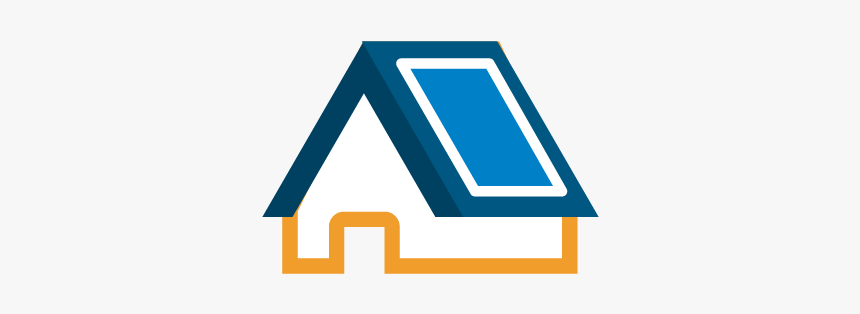 A Simple Blue And Orange Icon Of A Tiny House With, HD Png Download, Free Download
