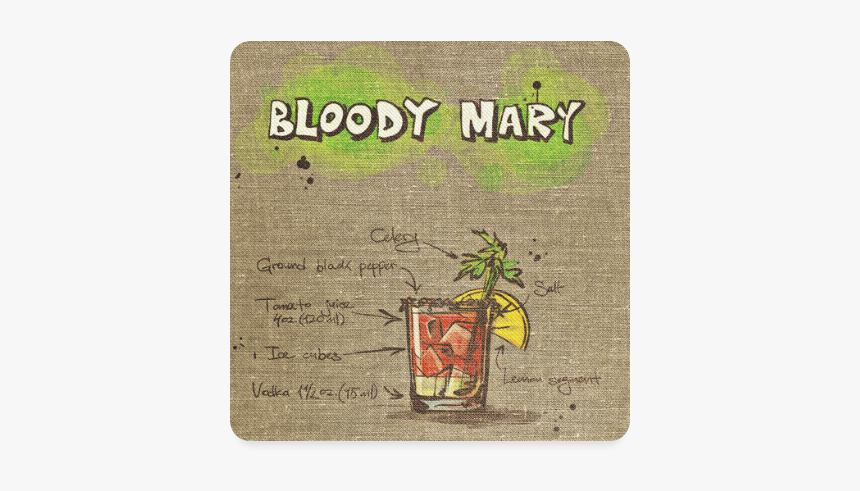 Bloody Mary 04 Square Coaster, HD Png Download, Free Download