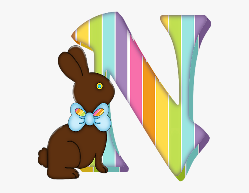 Art Letter N Chocolate Easter Bunny By, HD Png Download, Free Download
