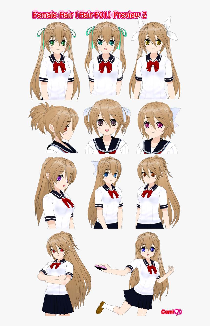 Anime Pigtail Hairstyles For Girls Photo, HD Png Download, Free Download