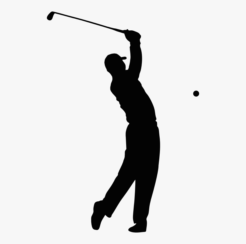 Golfer Silhouette, HD Png Download - kindpng
