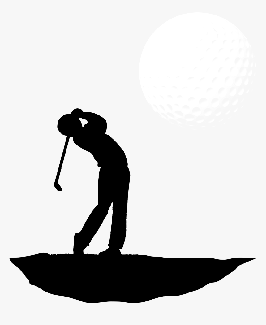 Golf Swing Silhouette Clipart , Png Download, Transparent Png kindpng