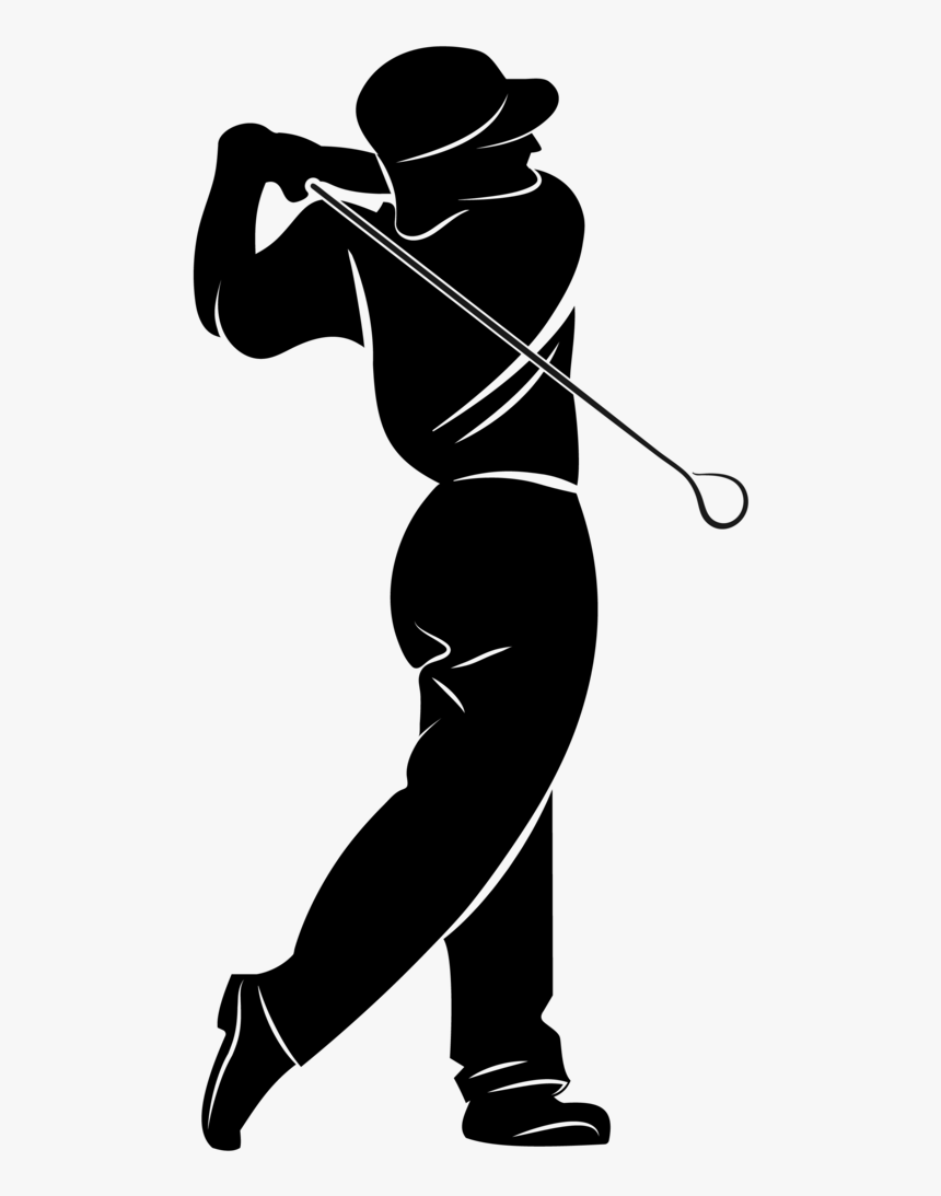 Golfer Silhouette Png, Transparent Png, Free Download