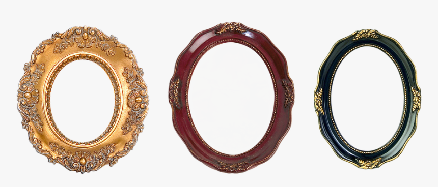 Frame, Carved, Oval, Gold, Design, Filigreed, HD Png Download, Free Download