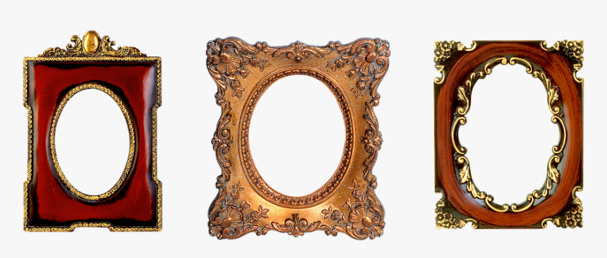 Frame, Carved, Oval, Gold, Design, Filigreed, HD Png Download, Free Download