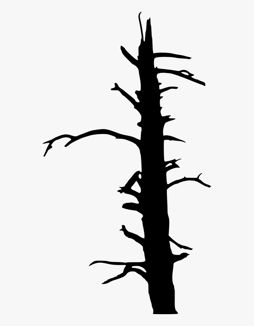 Dead Tree Silhouette Png, Transparent Png, Free Download