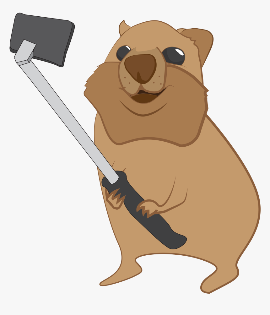 Quokka With Selfie Stick, HD Png Download, Free Download