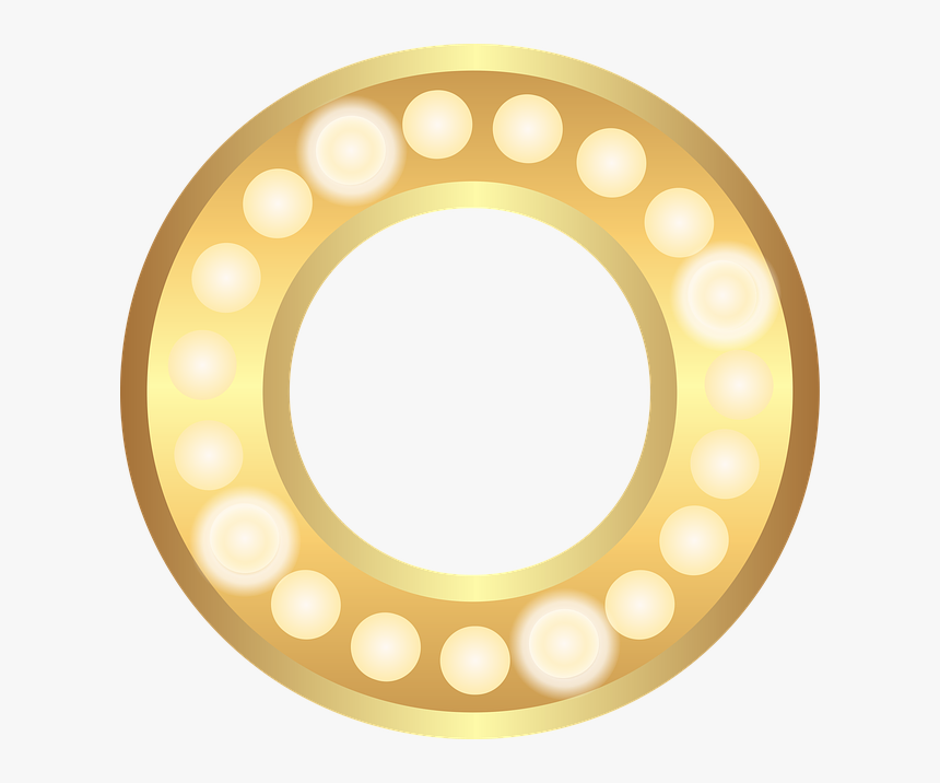 O, Glamour, Gold, Lights, Theater Letter, Alphabet, HD Png Download, Free Download