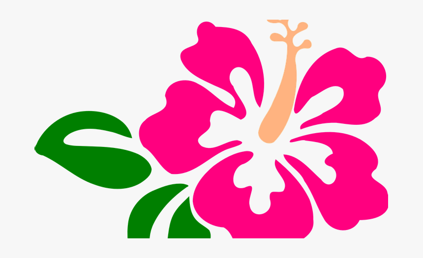 Hawaiian Flower Clipart With Green Leafs, HD Png Download, Free Download