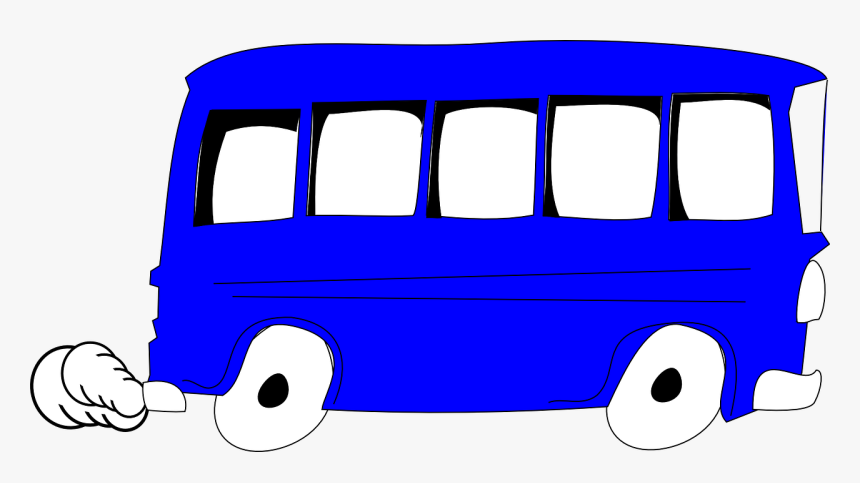 Bus, Fast, Exhaust Fumes, Blue, School, British, HD Png Download, Free Download