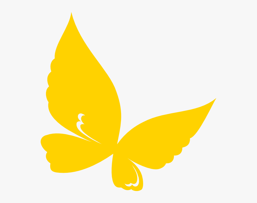 Yellow Butterfly Outline Cartoon Png , Png Download, Transparent Png, Free Download