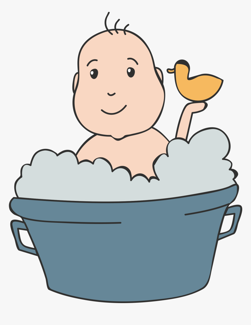 Baby In Bath Tub Vector, HD Png Download, Free Download