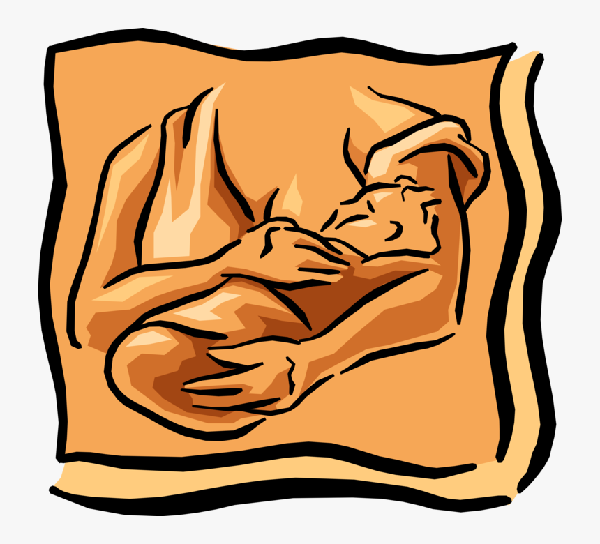 Vector Illustration Of Mother Breastfeeding Nursing, HD Png Download, Free Download