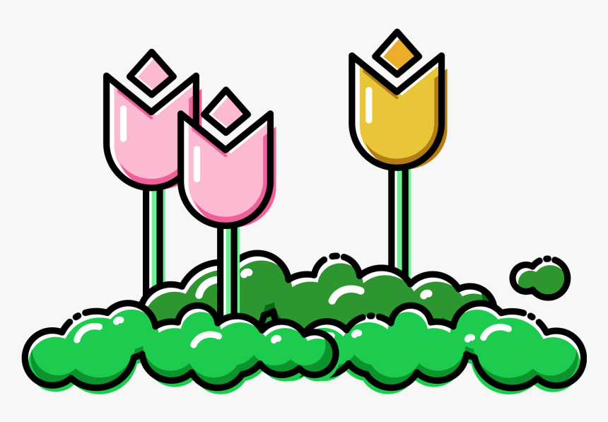 Cartoon Plants Flowers Trees Figures Vector Elements, HD Png Download, Free Download