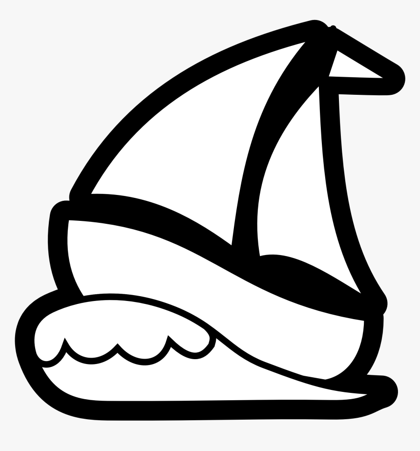 Free Sailboat Clipart Black And White Image, HD Png Download, Free Download