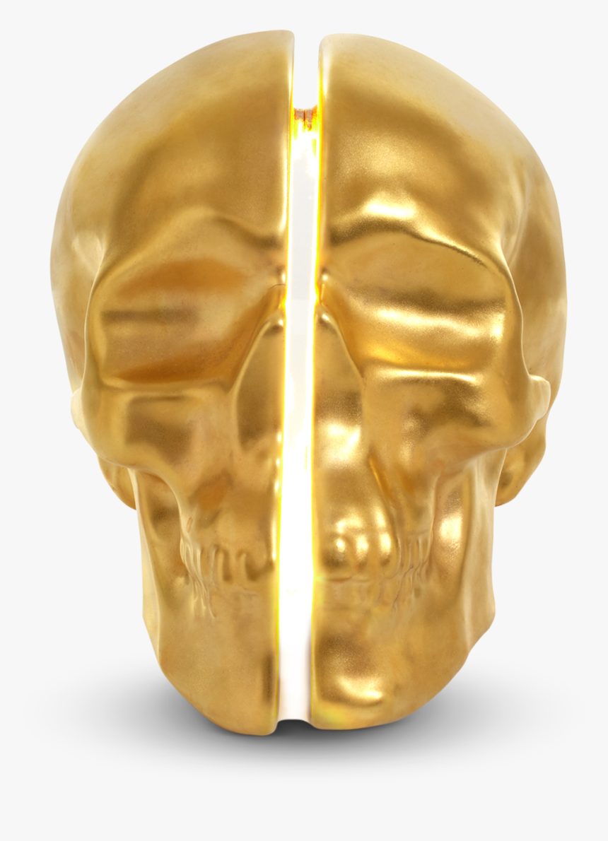 Yorick Skull Lamp, 24kt Gold Hand Painted-0, HD Png Download, Free Download