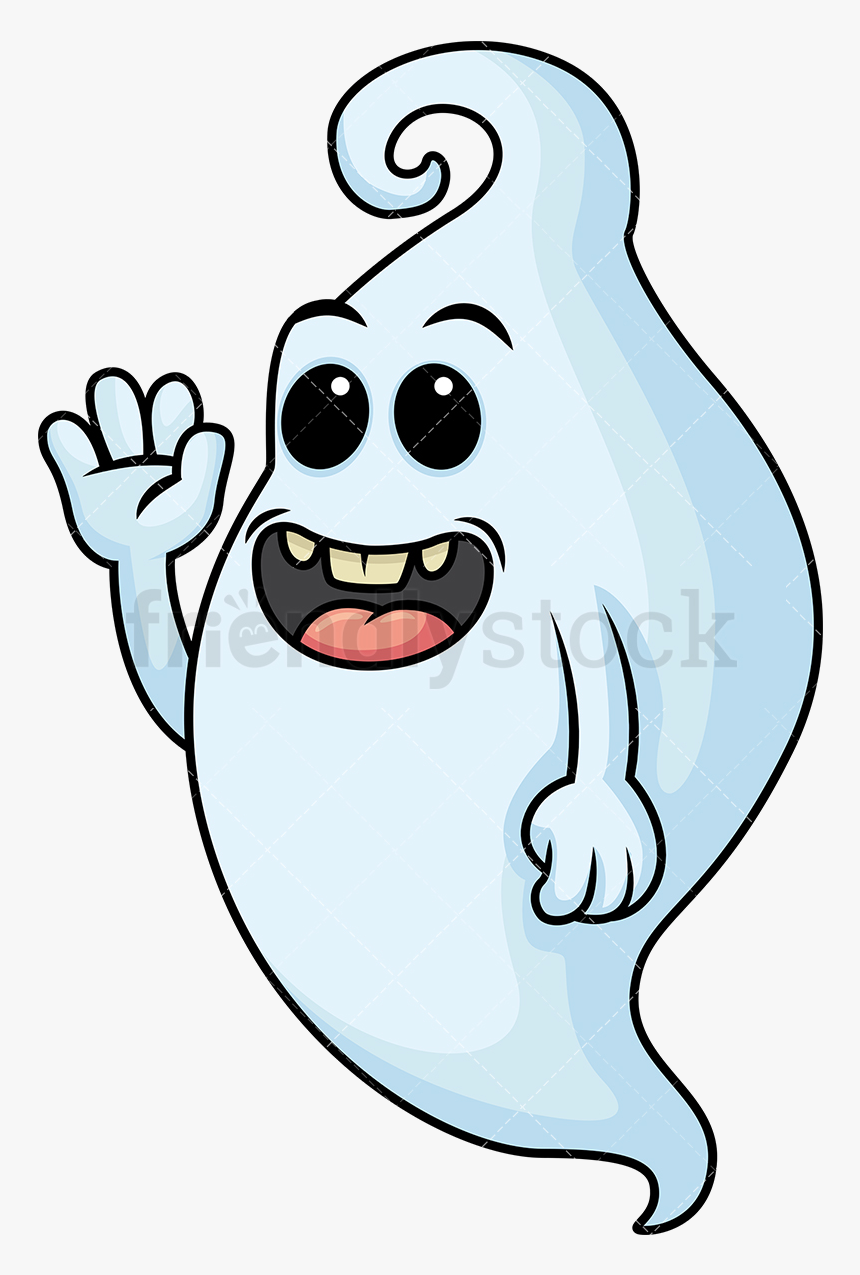 Ghost Happy Vector Cartoon Clipart Transparent Png, Png Download, Free Download