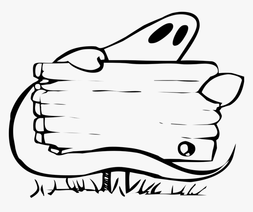 Ghost, Signpost, Sign, Cartoon, Halloween, Spirit, HD Png Download, Free Download