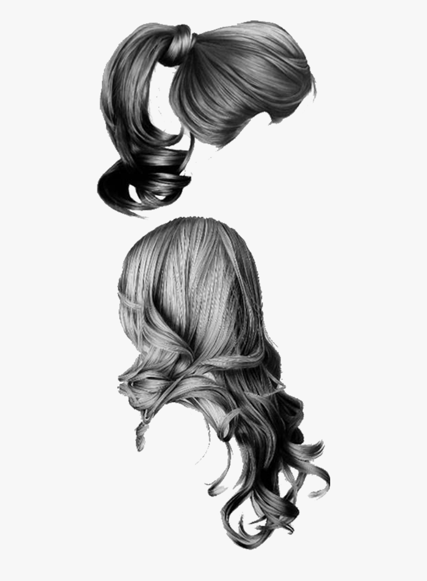 Pencil Hair Sketch Girls, HD Png Download, Free Download