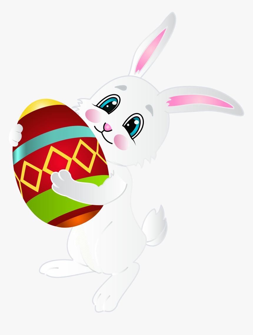 With House Hunt White Easter Bunny Egg Clipart, HD Png Download, Free Download