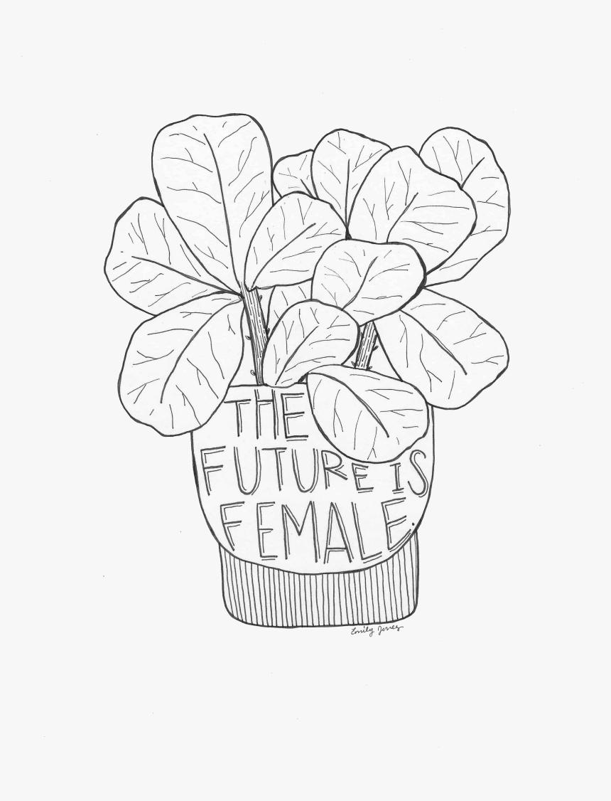 The Future Is Female Cute Fig Leaf Illustration By, HD Png Download, Free Download