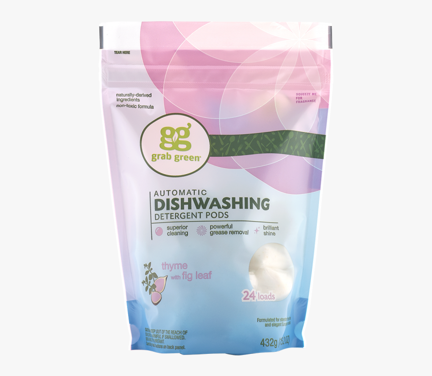 Grab Green Automatic Dishwashing Detergent Pods, Thyme, HD Png Download, Free Download