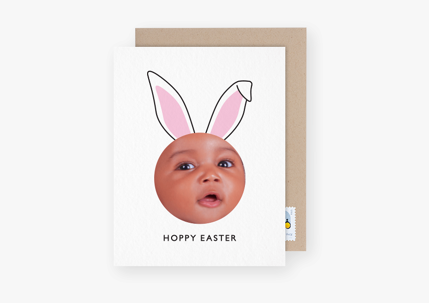 Bunny Ears Photo Easter Card, HD Png Download, Free Download