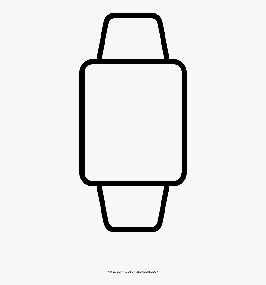 Smartwatch Coloring Page, HD Png Download, Free Download