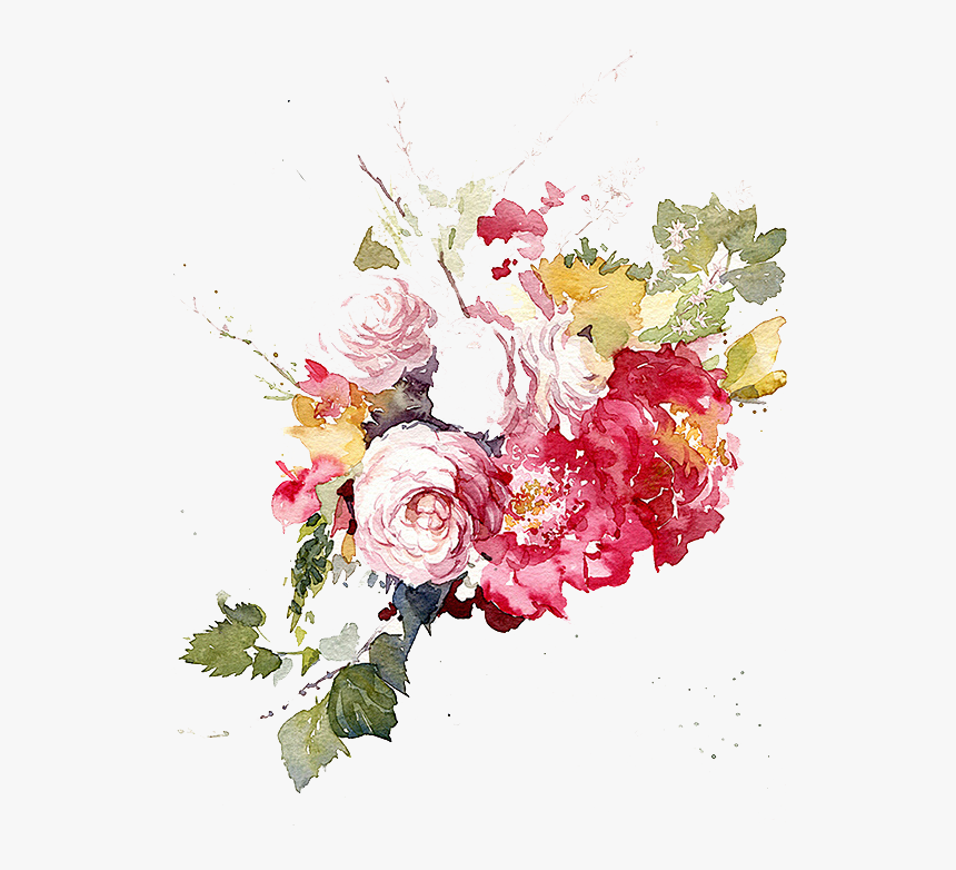 Watercolor Painting Garden Roses Flower Floral Design, HD Png Download, Free Download