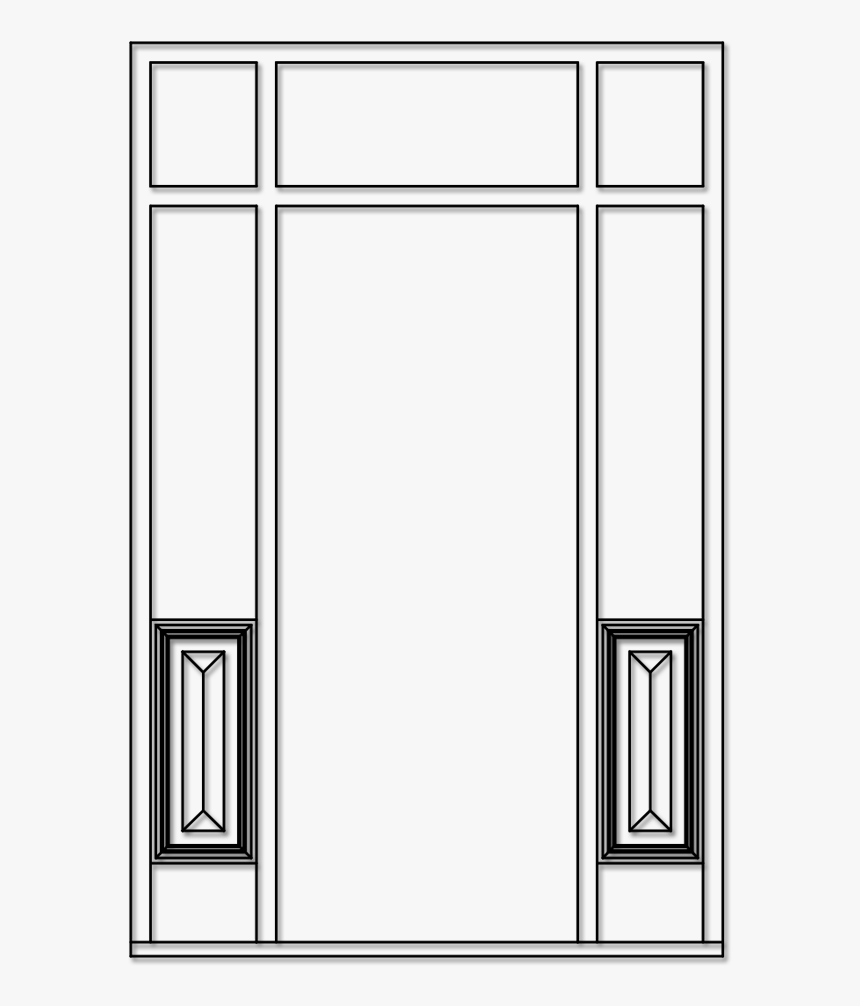 Door Frame With Panels & Overhead, HD Png Download, Free Download