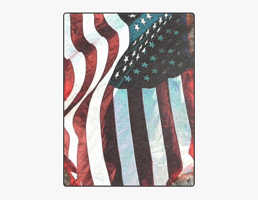 A Abstract Waving Usa Flag Blanket 50"x60", HD Png Download, Free Download