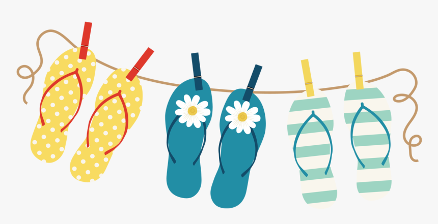 Flip Flops On A Line Svg Cut File, HD Png Download, Free Download