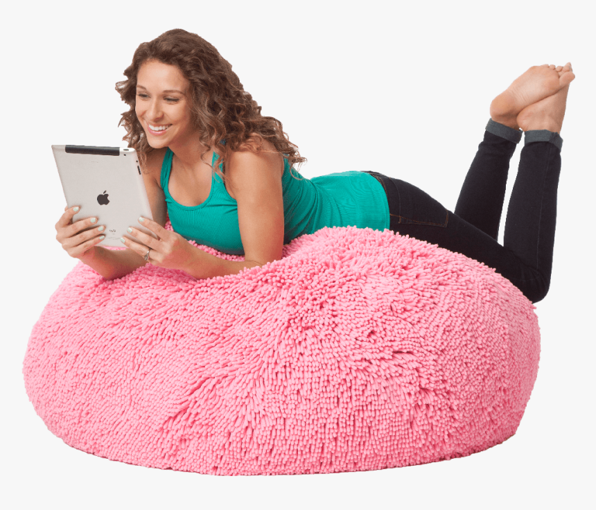 Shags Mega Large Bean Bag Chair In Cotton Candy Pink, HD Png Download, Free Download