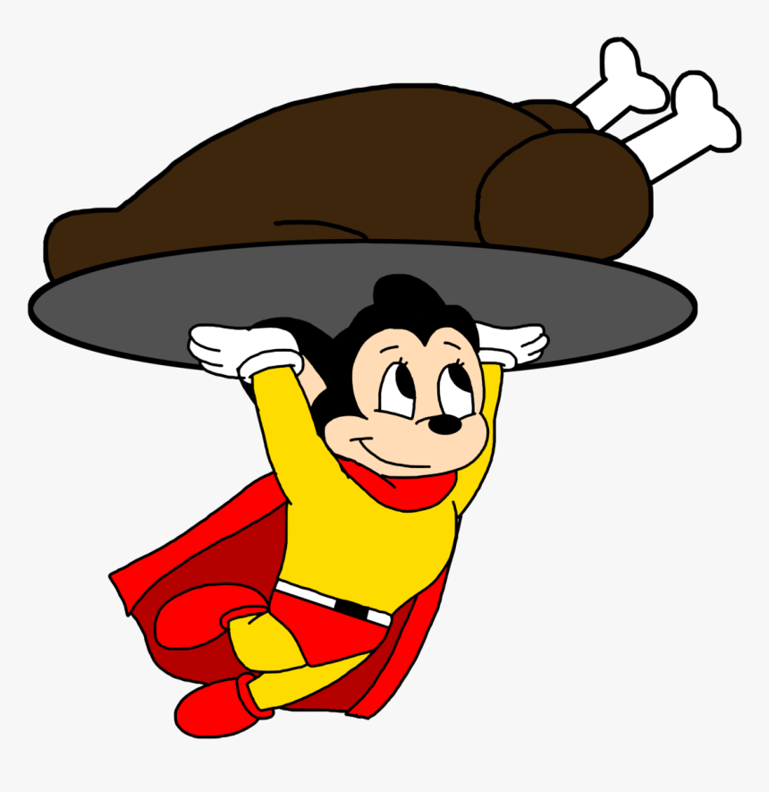 Mighty Mouse Carrying A Roasted Turkey By Marcospower1996, HD Png Download, Free Download