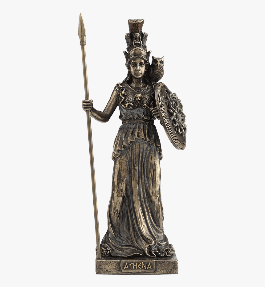 Athena With Gorgon Shield Statue, HD Png Download, Free Download