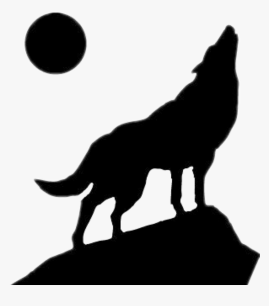 #coyote #wolf #moon #silhouette, HD Png Download, Free Download