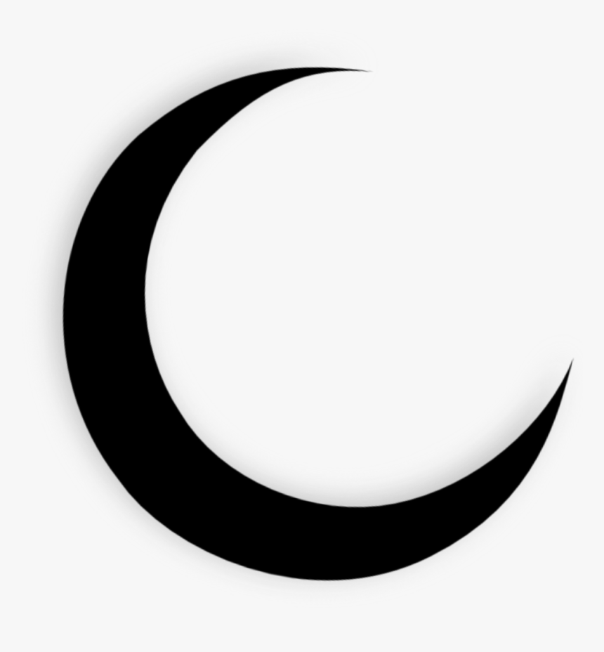 #ftestickers #moon #crescent #silhouette #blackandwhite, HD Png Download, Free Download